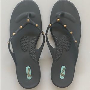 Oka b. Blue and Gold Sandal